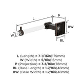AMEROCK Glacio Single Post Toilet Paper Holder in Clear and Oil Rubbed Bronze BH36061CORB Specs