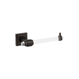 AMEROCK Glacio Single Post Toilet Paper Holder in Clear and Oil Rubbed Bronze BH36061CORB
