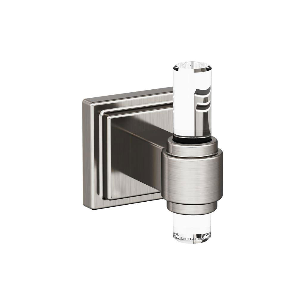 Amerock Glacio Single Prong Hook in Clear and Brushed Nickel BH36060CG10