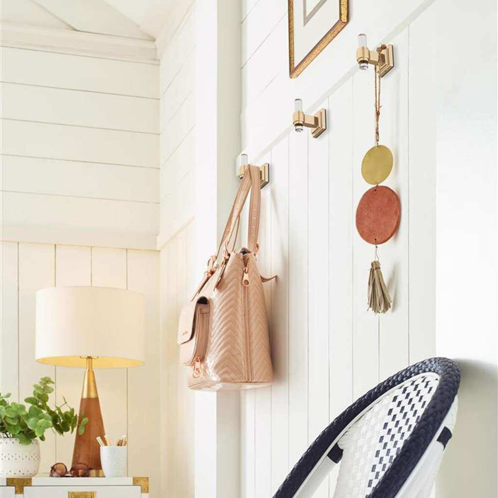 AMEROCK Glacio Single Prong Hook in Clear and Champagne Bronze BH36060CCZ in Entry Way