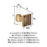 AMEROCK Glacio Single Prong Hook in Clear and Champagne Bronze BH36060CCZ Specs