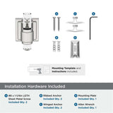 AMEROCK Glacio Single Prong Hook in Clear and Chrome BH36060C26 Installation Hardware
