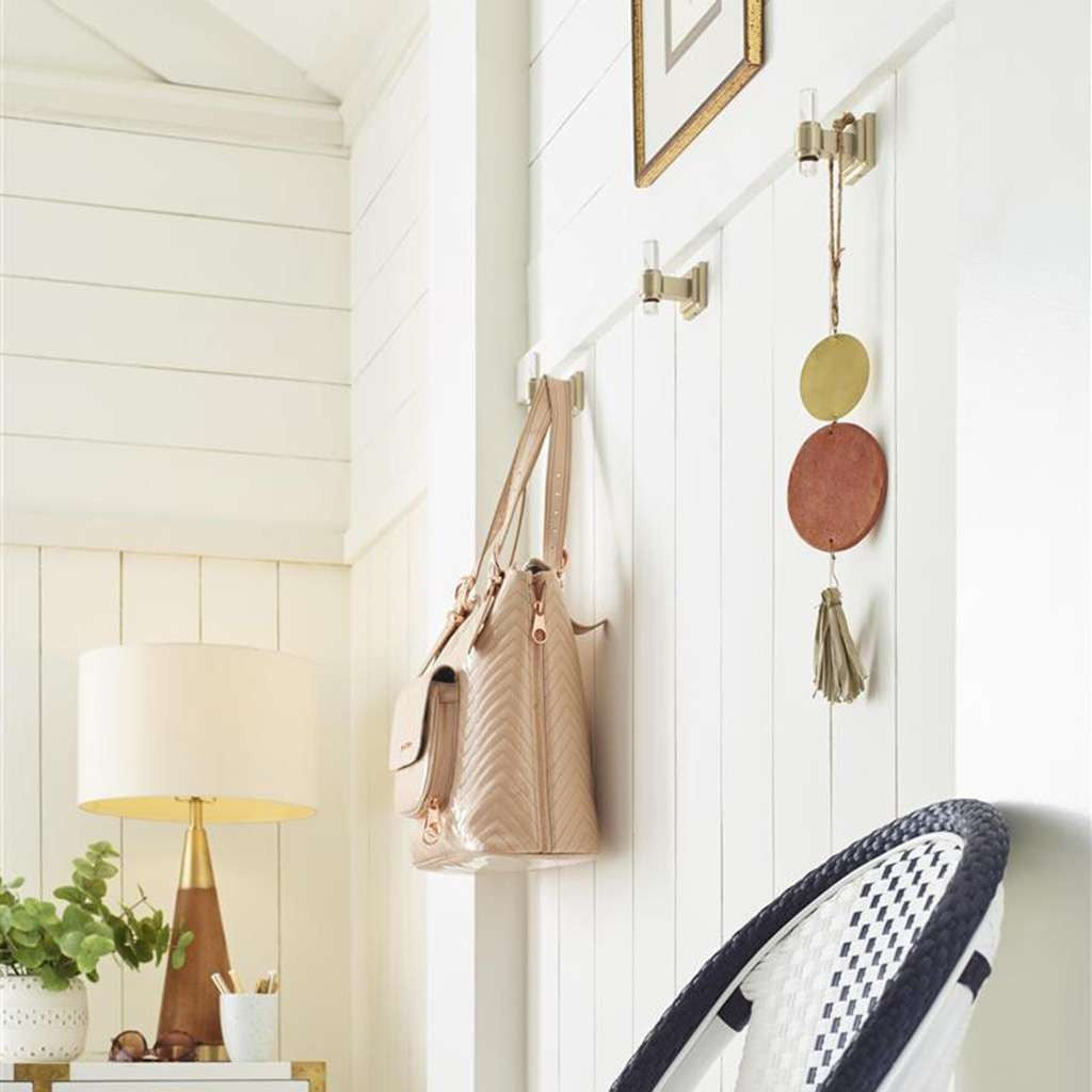 AMEROCK Glacio Single Prong Hook in Clear and Golden Champagne BH36060CBBZ in Entry Way