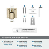 AMEROCK Glacio Single Prong Hook in Clear and Golden Champagne BH36060CBBZ Installation Hardware