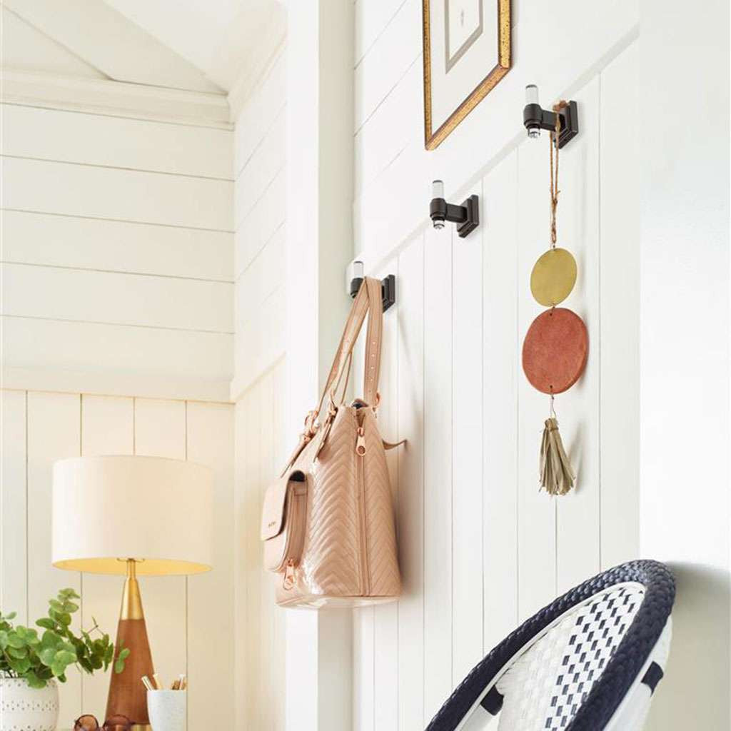 AMEROCK Glacio Single Prong Hook in Clear and Oil Rubbed Bronze BH36060CORB in Entry Way