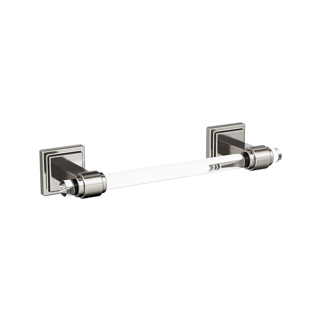 AMEROCK Glacio Towel Bar in Clear and Brushed Nickel 8" BH36065CG10