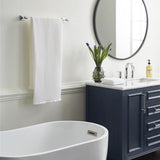 AMEROCK Glacio Towel Bar in Clear and Chrome 18" BH36063C26 in Blue Bathroom