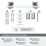 AMEROCK Glacio Towel Bar in Clear and Chrome 8" BH36065C26 Installation Hardware