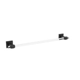 AMEROCK Glacio Towel Bar in Clear and Matte Black 18" BH36063CMB