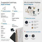 AMEROCK Glacio Towel Bar in Clear and Matte Black 8" BH36065CMB Suggested Pairings