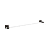 AMEROCK Glacio Towel Bar in Clear and Oil Rubbed Bronze 24" BH36064CORB