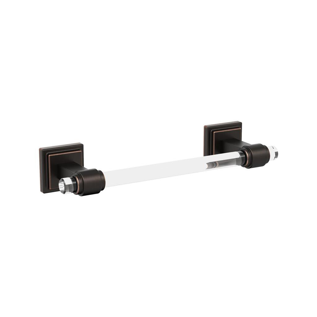 AMEROCK Glacio Towel Bar in Clear and Oil Rubbed Bronze 8" BH36065CORB