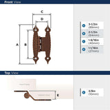 AMEROCK H-Type 3/8" Offset Cabinet Hinge (pair) in Antique Copper BPR3406AC Specs