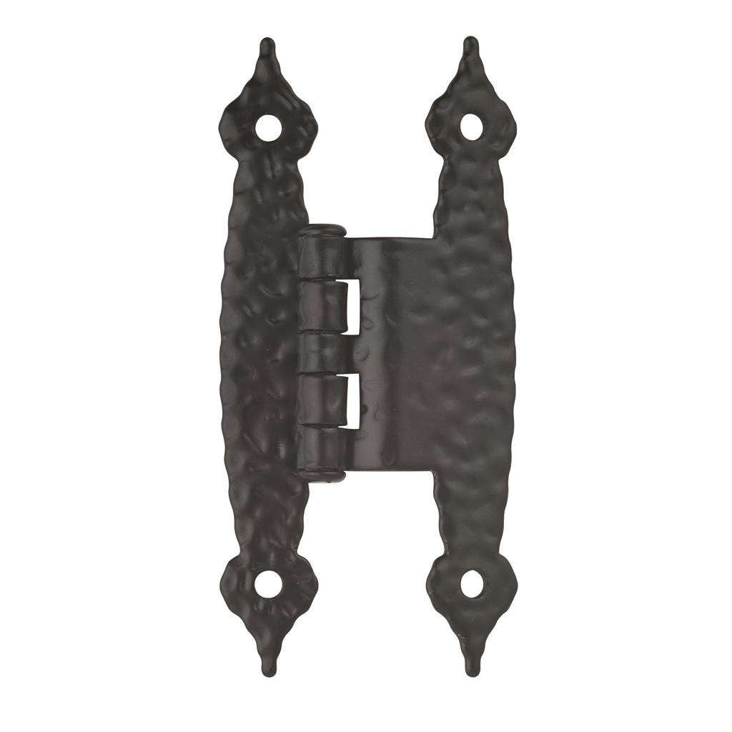 AMEROCK H-Type 3/8" Offset Cabinet Hinge (pair) in Colonial Black BPR3406CB Front View