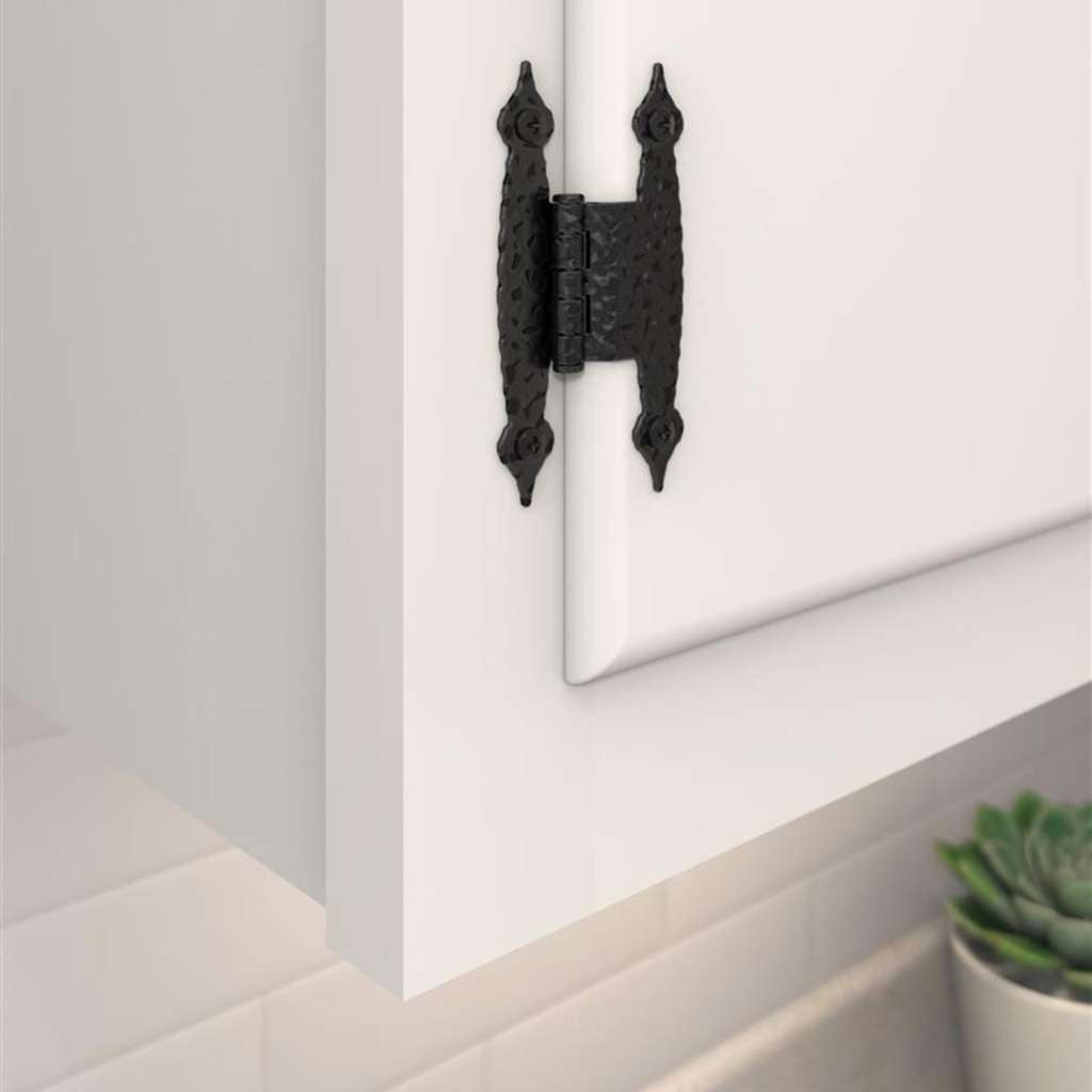 AMEROCK H-Type 3/8" Offset Cabinet Hinge (pair) in Colonial Black BPR3406CB Mounted