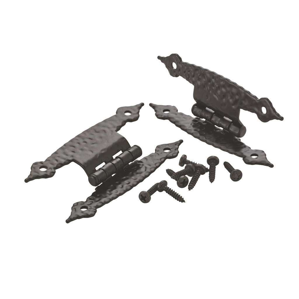 AMEROCK H-Type 3/8" Offset Cabinet Hinge (pair) in Colonial Black BPR3406CB Pair