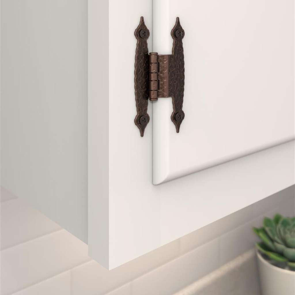 AMEROCK H-Type 3/8" Offset Cabinet Hinge (pair) in Oil Rubbed Bronze BPR3406ORB Mounted