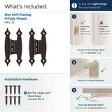 AMEROCK H-Type 3/8" Offset Cabinet Hinge (pair) in Oil Rubbed Bronze BPR3406ORB What's Included