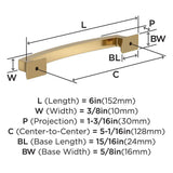 AMEROCK Incisive Cabinet Handle Pull in Champagne Bronze 128mm BP37122CZ Specs