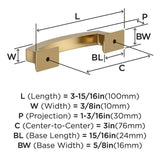 AMEROCK Incisive Cabinet Handle Pull in Champagne Bronze 3" BP37120CZ Specs