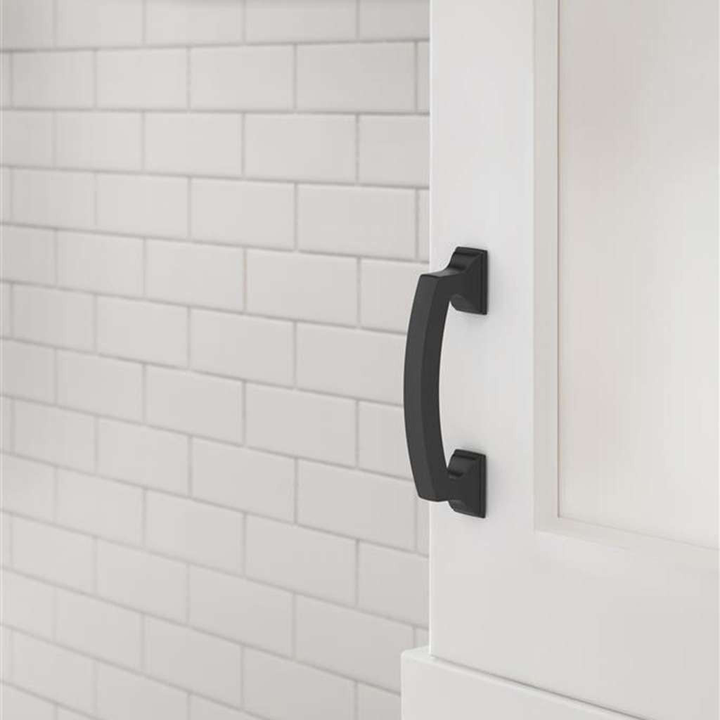 AMEROCK Incisive Cabinet Handle Pull in Matte Black 3" BP37120MB Mounted
