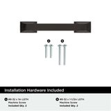 AMEROCK Incisive Cabinet Handle Pull in Oil Rubbed Bronze 3" BP37120ORB Installation Hardware