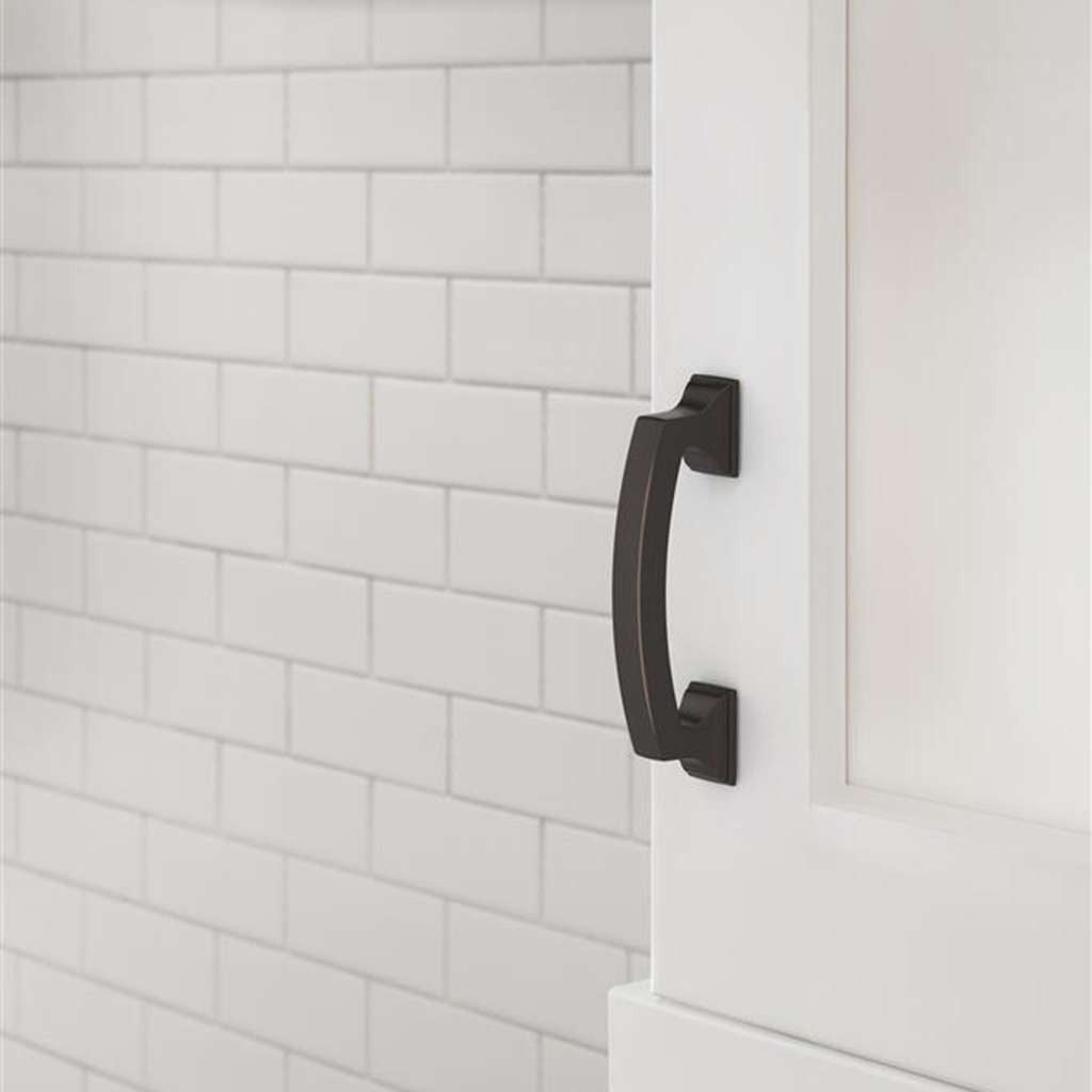 AMEROCK Incisive Cabinet Handle Pull in Oil Rubbed Bronze 3" BP37120ORB Mounted