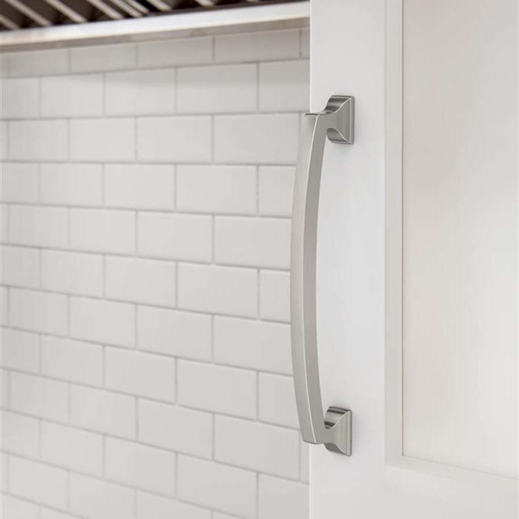 AMEROCK Incisive Cabinet Handle Pull in Satin Nickel 160mm BP37123G10 Mounted