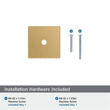 AMEROCK Ladera 1-3/16" Square Cabinet Knob Backplate in Champagne Bronze BP37760CZ Installation Hardware