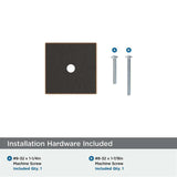 AMEROCK Ladera 1-3/16" Square Cabinet Knob Backplate in Oil Rubbed Bronze BP37760ORB Installation Hardware