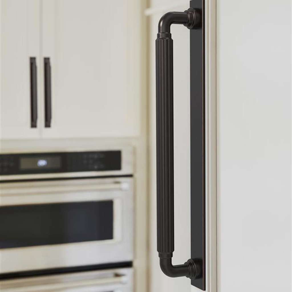 AMEROCK Ladera Rectangle Appliance Pull Backplate in Oil Rubbed Bronze 12" BP37769ORB Mounted