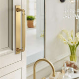 AMEROCK Ladera Rectangle Cabinet Handle Backplate in Champagne Bronze 160mm BP37764CZ Mounted