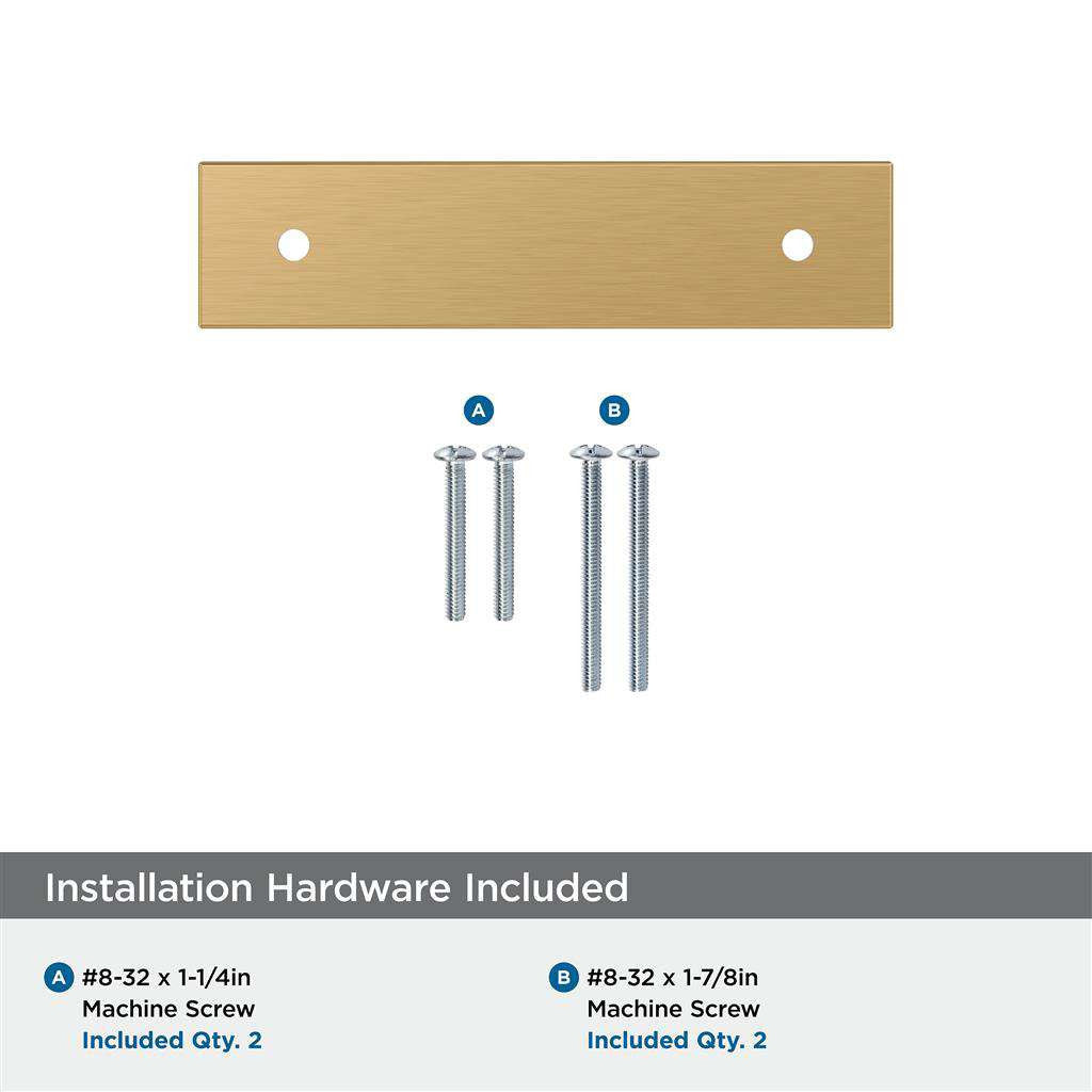AMEROCK Ladera Rectangle Cabinet Handle Backplate in Champagne Bronze 3" BP37761CZ Installation Hardware