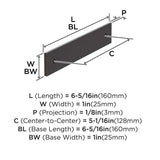 AMEROCK Ladera Rectangle Cabinet Handle Backplate in Oil Rubbed Bronze 128mm BP37763ORB Specs