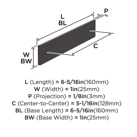AMEROCK Ladera Rectangle Cabinet Handle Backplate in Oil Rubbed Bronze 128mm BP37763ORB Specs