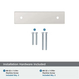 AMEROCK Ladera Rectangle Cabinet Handle Backplate in Polished Nickel 3" BP37761PN Installation Hardware
