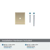 AMEROCK Maymont 1-5/8" Rectangle Cabinet Knob Backplate in Golden Champagne BP37586BBZ Installation Hardware