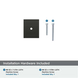 AMEROCK Maymont 1-5/8" Rectangle Cabinet Knob Backplate in Matte Black BP37586MB BP37586MB Installation Hardware