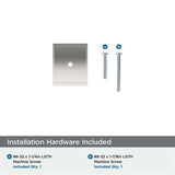 AMEROCK Maymont 1-5/8" Rectangle Cabinet Knob Backplate in Polished Chrome BP3758626 Installation Hardware