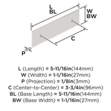 AMEROCK Maymont Rectangle Cabinet Handle Backplate in Polished Chrome 96mm BP3758826 Specs