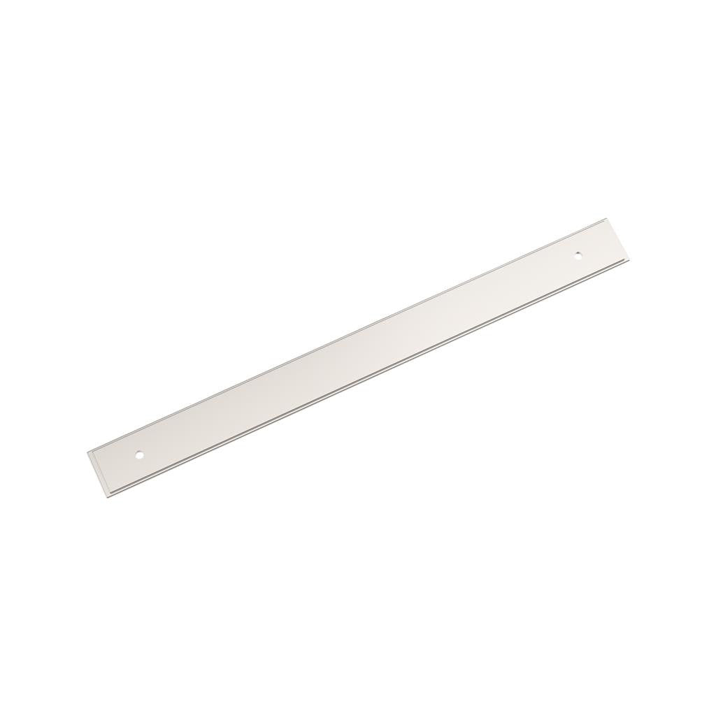 AMEROCK Maymont Rectangle Cabinet Handle Backplate in Polished Nickel 256mm BP37593PN