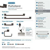 AMEROCK Mulholland 6-13/16" Long Hanging Towel Ring in Oil Rubbed Bronze BH36022ORB Collection