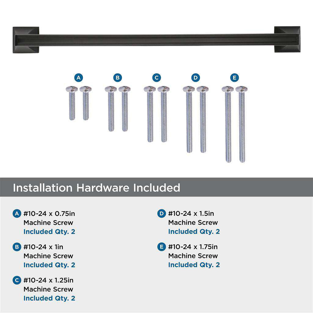 AMEROCK Mulholland Appliance Pulls in Black Bronze 12" BP53532BBR Installation Hardware