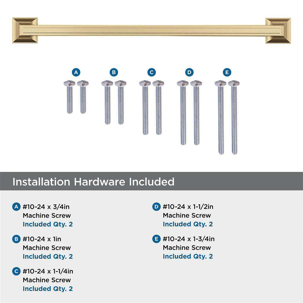 AMEROCK Mulholland Appliance Pulls in Champagne Bronze 12" BP53532CZ Installation Hardware