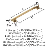 AMEROCK Mulholland Appliance Pulls in Champagne Bronze 12" BP53532CZ Specs