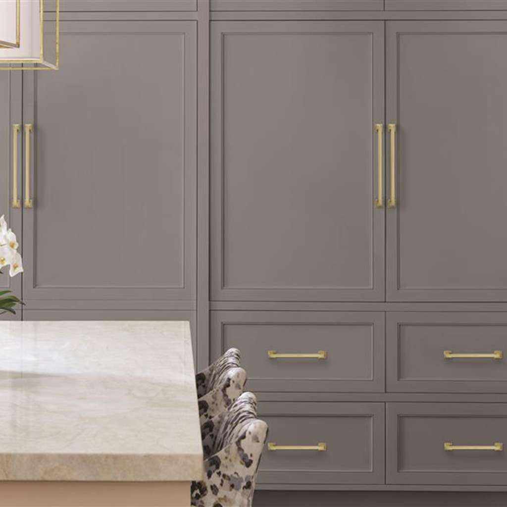 AMEROCK Mulholland Appliance Pulls in Golden Champagne 12" BP53532BBZ on Gray