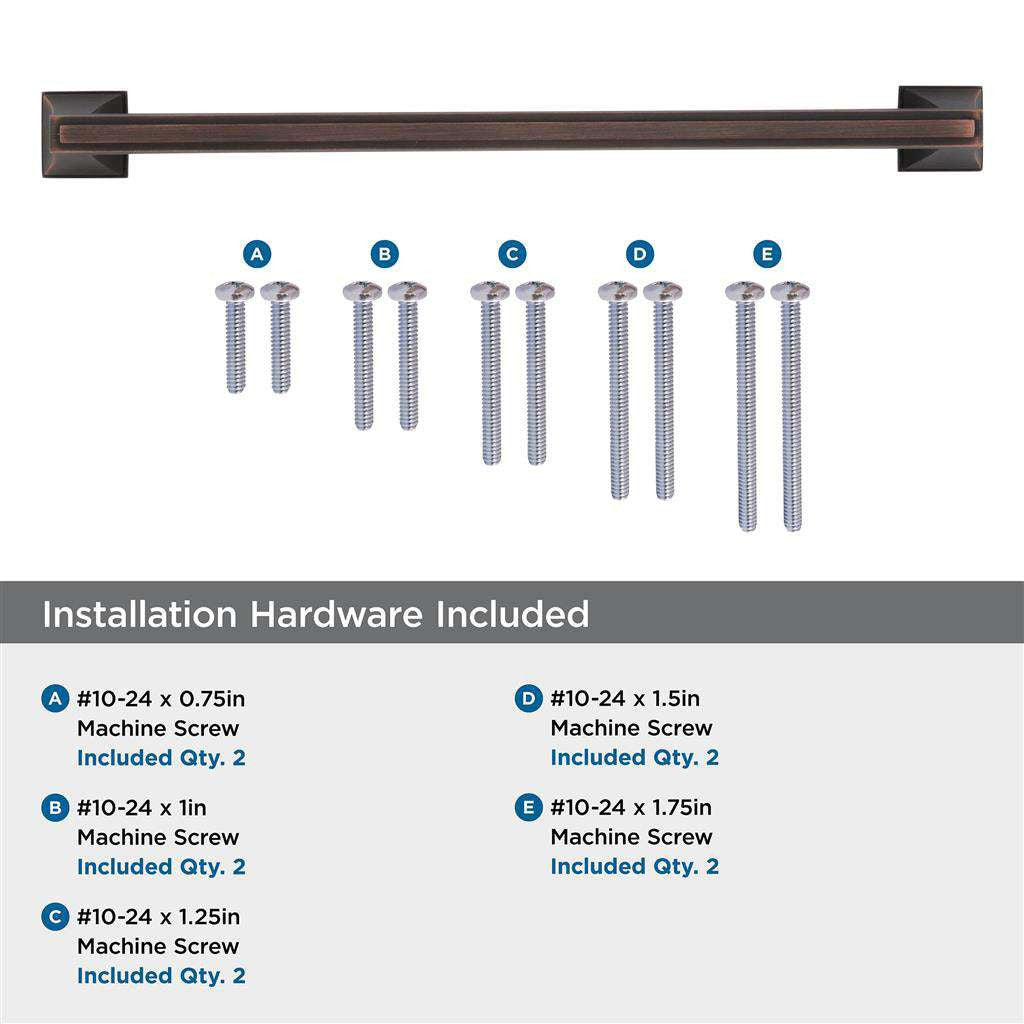 AMEROCK Mulholland Appliance Pulls in Oil Rubbed Bronze 12" BP53532ORB Installation Hardware