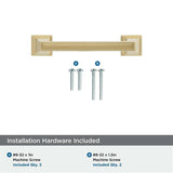AMEROCK Mulholland Cabinet Handle Pull in Champagne Bronze 3" BP53030CZ Installation Hardware