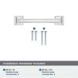 AMEROCK Mulholland Cabinet Handle Pull in Polished Chrome 3" BP5303026 Installation Hardware