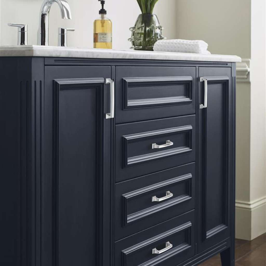 AMEROCK Mulholland Cabinet Handle Pull in Polished Chrome 3" BP5303026 on Blue